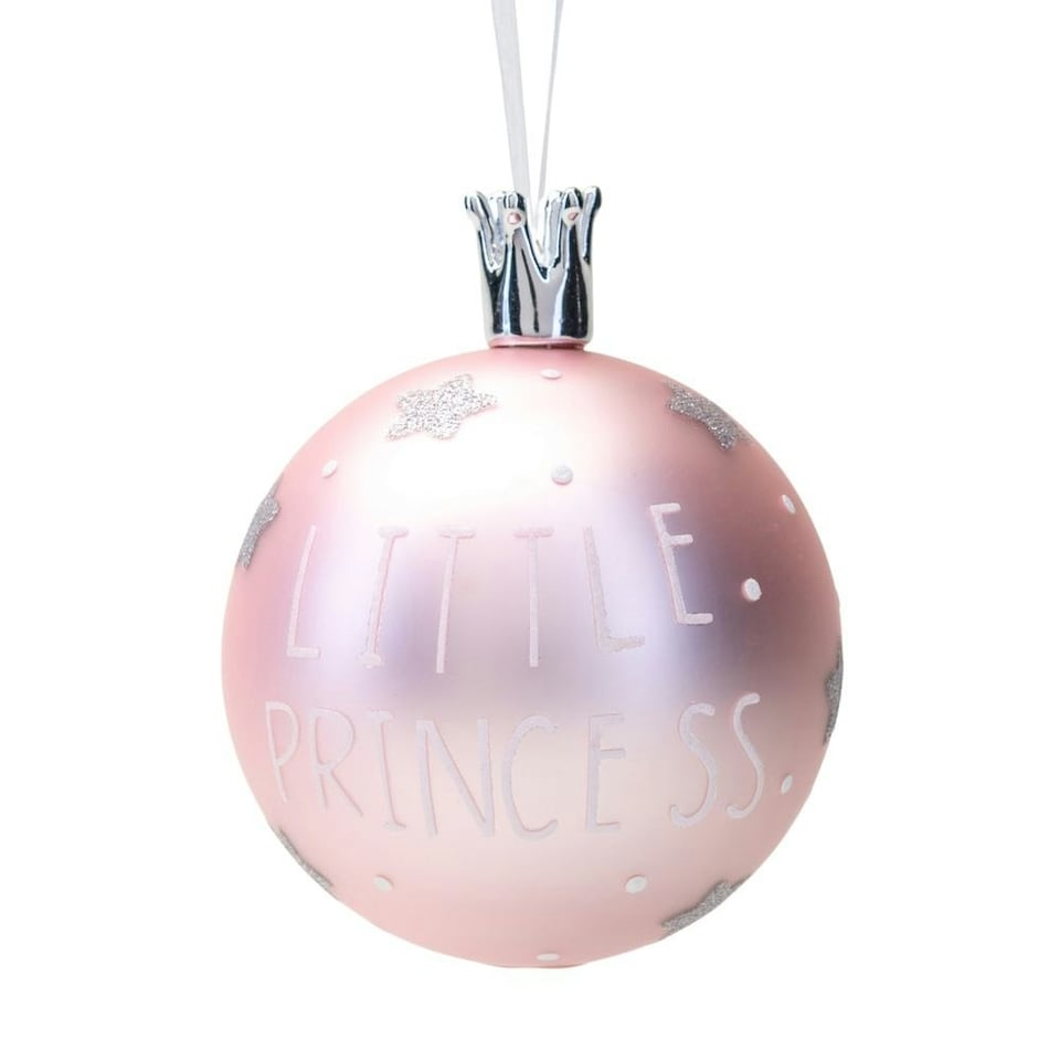 Widdop Hanging Glass Bauble Matt Pink - Little Princess
