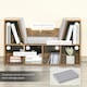 image 5 of HOMCOM Cube Bookshelf Organizer with Reading Seat, Six Cubes, Brown