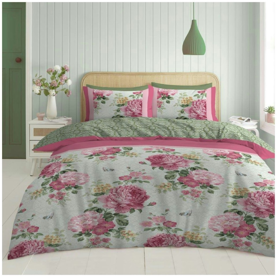 image 1 of VELVETIO Jacinda Complete Duvet Cover Set with Fitted Sheet Breathable Bedding Quilt Multi | King