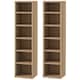 image 1 of 6 Tier Shelves Storage Unit Set Natural Brown Brown | One Size