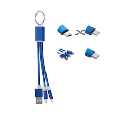 MidOcean Rizo Keyring Charging Cable - Royal Blue - One Size
