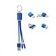 image 1 of MidOcean Rizo Keyring Charging Cable - Royal Blue - One Size
