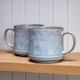 image 3 of Scandi Home Set of 2 600ml Terra Fusion Grey Artisan Glaze Ceramic Mugs Grey