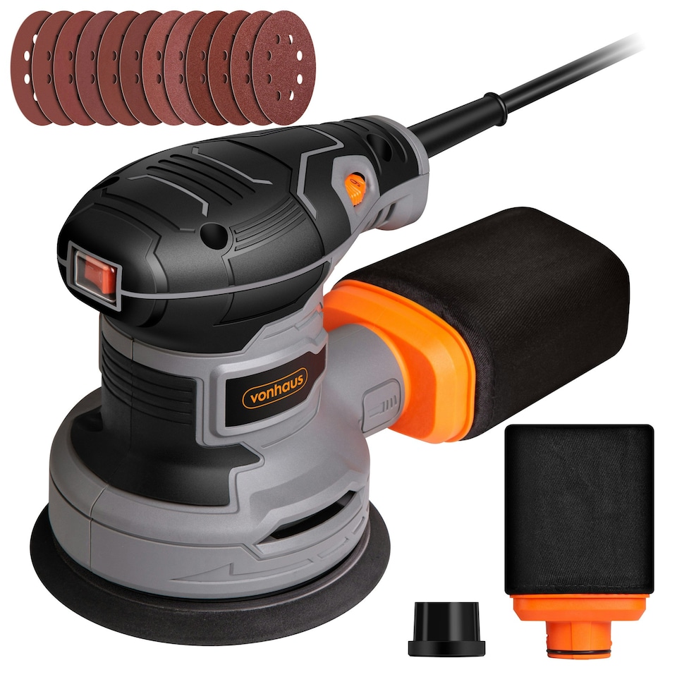 image 1 of VonHaus Random Orbit Sander With 12 Sanding Pads