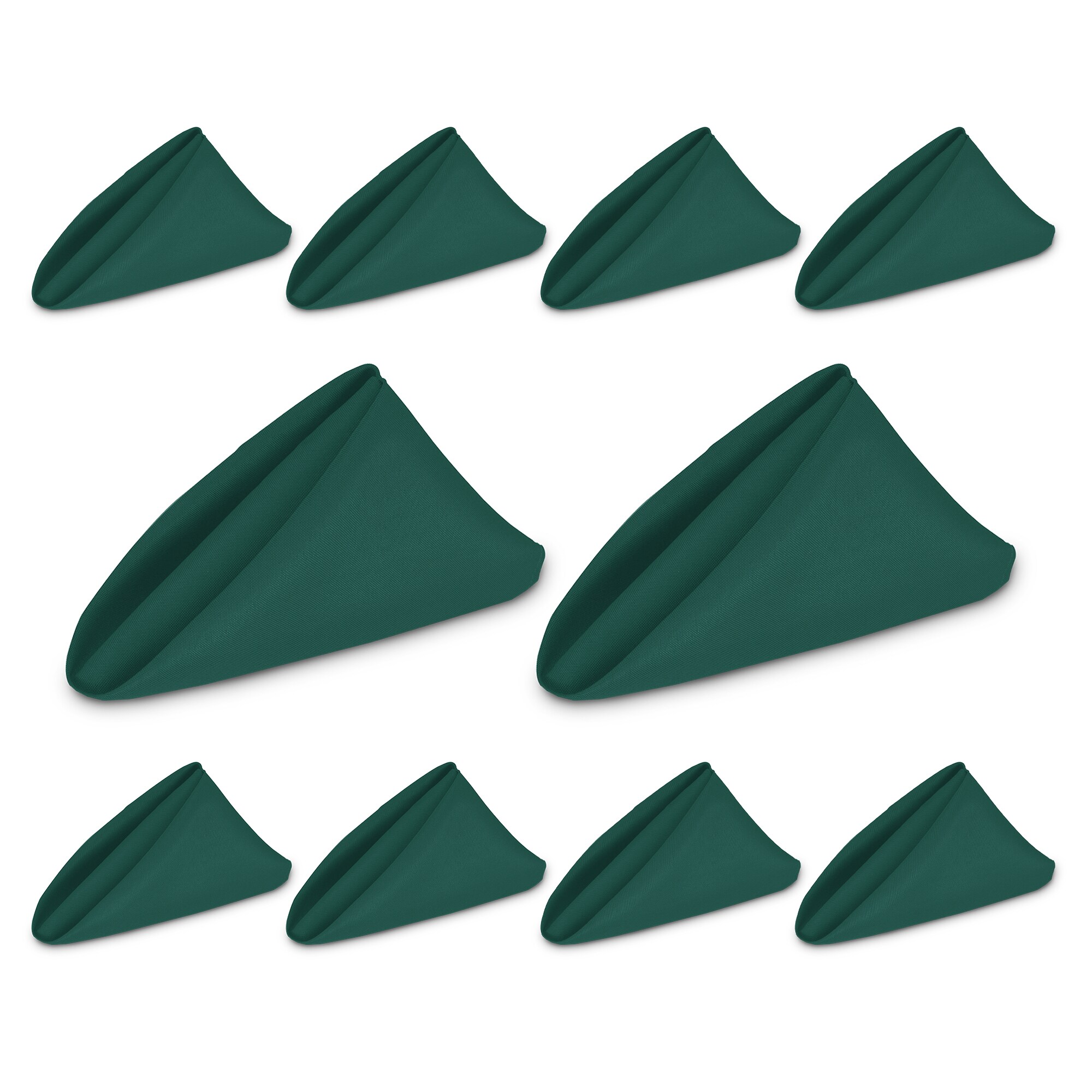 Neel Blue 20 Inch Polyester Table Napkins, Reusable, Wrinkle-Resistant - 50x50cm in Green | Size: 50x50 cm