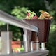 image 2 of Square Ratolla Railing Plant Pot - 22.5x27.2x27.2cm | Brown | Brown & Set of 2 | 2
