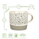 image 3 of Nicola Spring Ceramic Dipped Dots Coffee Mugs - 385ml - Grey - Pack of 6 Grey