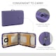 image 9 of HOMCOM Wooden Folding Spa Beauty Massage Table w/ 2 Sections, Carry Bag, Purple