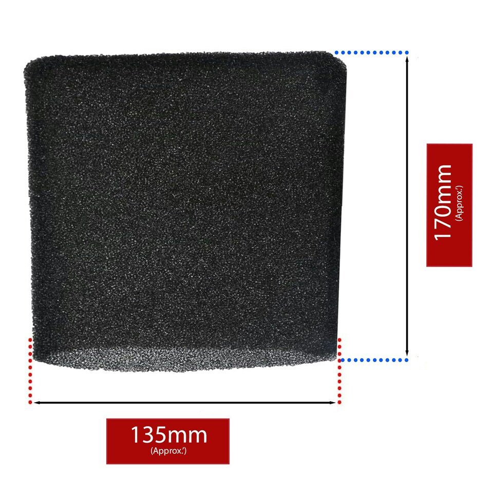 image 1 of SPARES2GO Filter + Foam Sleeve for Mac Allister MWDV16L-A MWDV20L-A MWDV30L-A 16L 20L 30L Vacuum