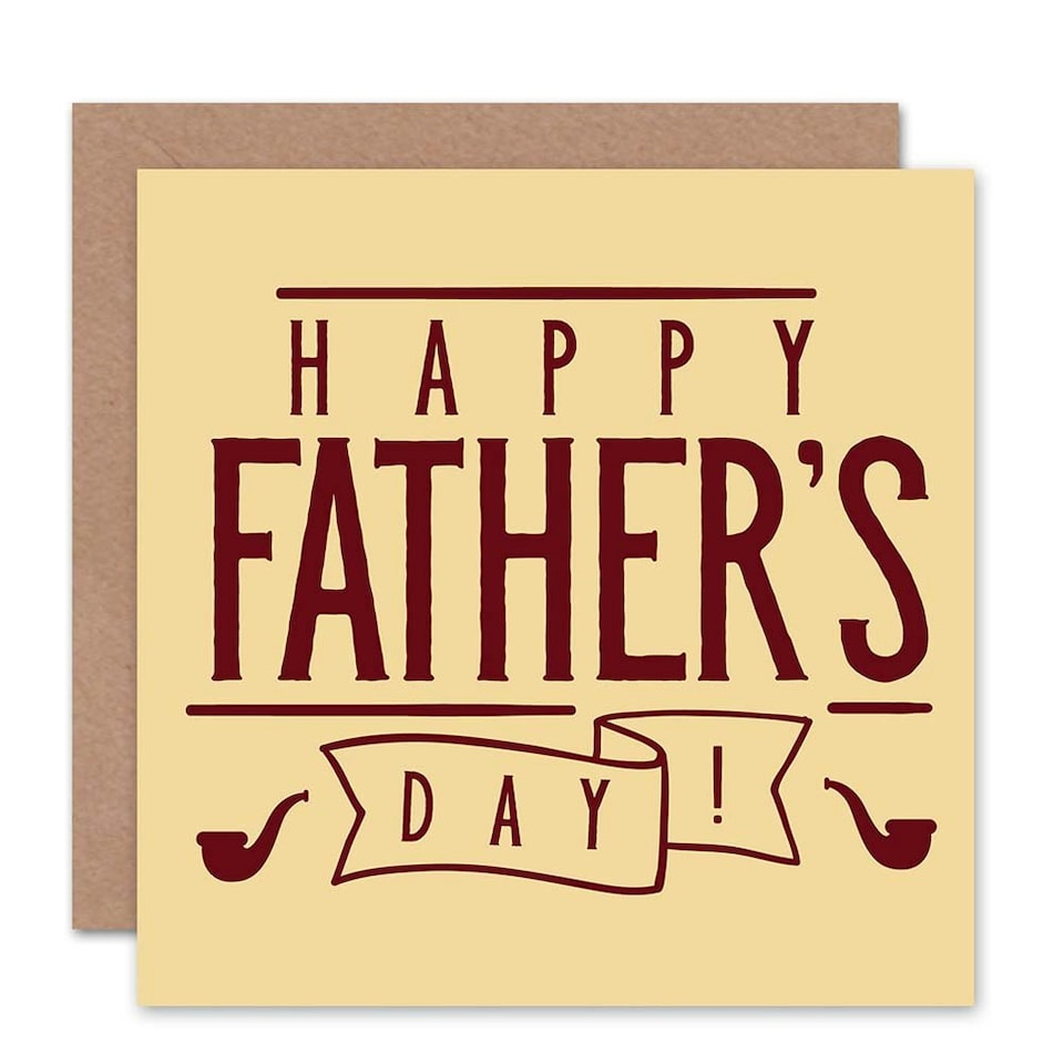image 1 of Fathers Day Retro Pipe Design Dad Card