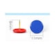 image 2 of Pack of 100 Vinyl Coated Thumbtacks 11mm
