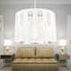 image 6 of First Choice Lighting Set of 2 Spruce White Cut Out Shades with Chrome Inner White | Chrome