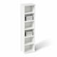 image 1 of 6 Tier White Wooden CD DVD Game Book Shelf Storage Tower Rack - Fits 102 CDs