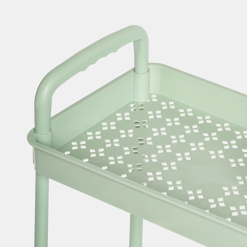 image 1 of OHS 3 Tier Storage Trolley Cart Bathroom Kitchen Rolling Organiser