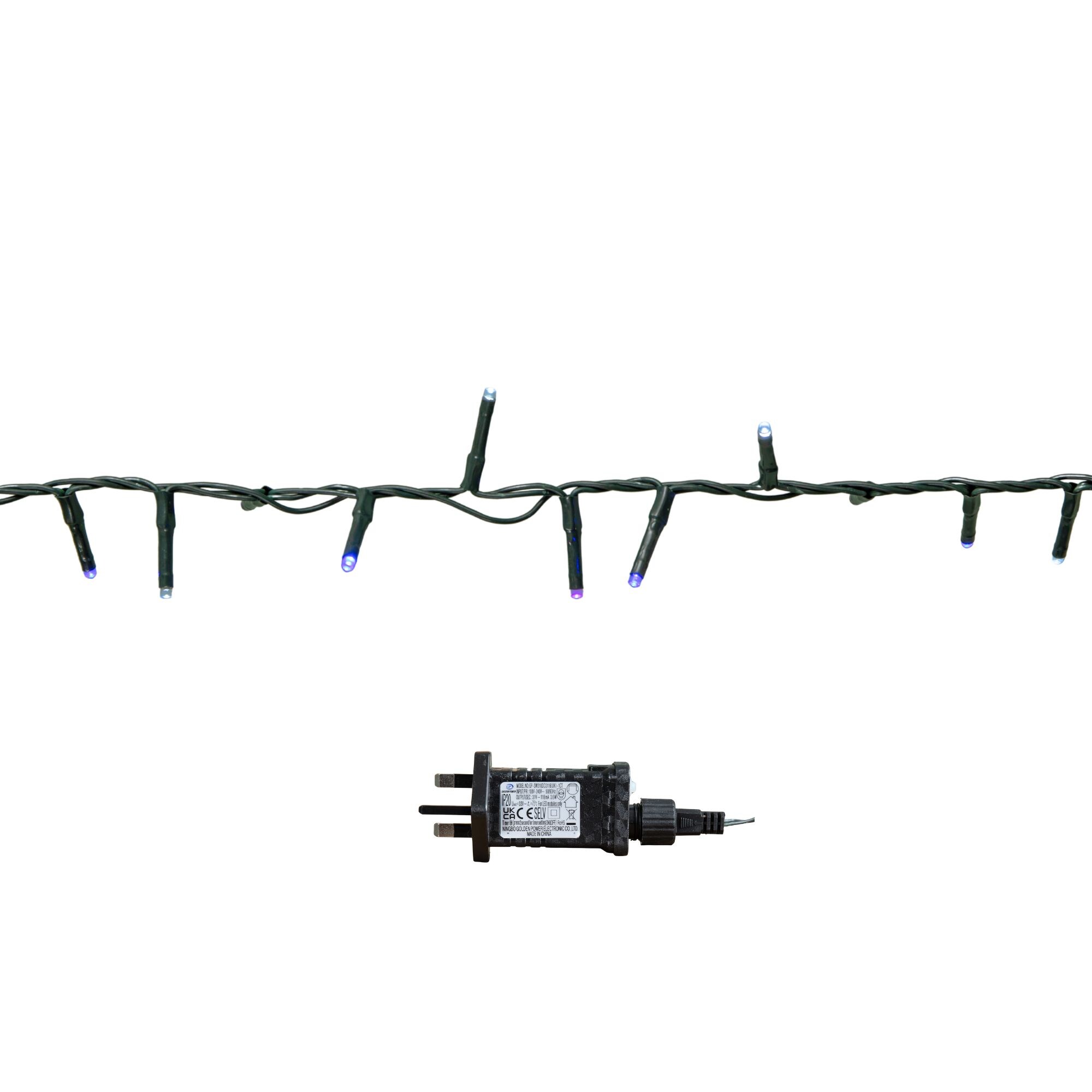 6m 240 LED TreeBrights Christmas String Lights with Timer in Blue ...