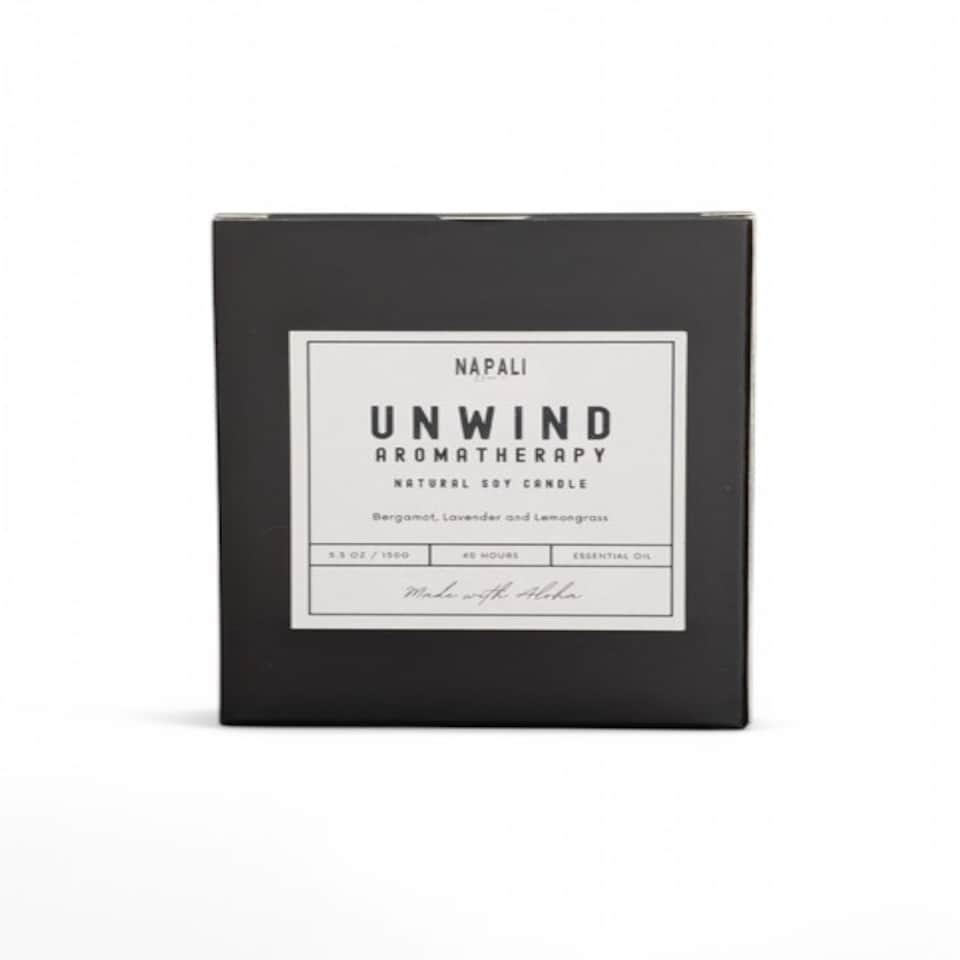 image 1 of NĀ PALI Handcrafted Candle | Aromatherapy | UNWIND Black | One Size