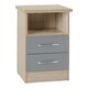 image 1 of Nevada 2 Drawer Bedside Cabinet Grey