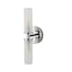 image 1 of ValueLights Canya Chrome 2 Way IP44 Frosted Glass Wall Light | Silver