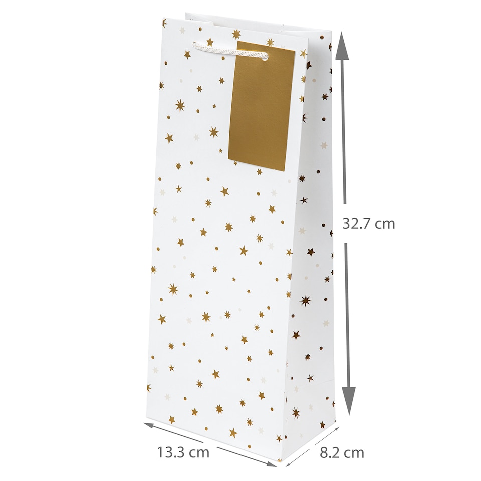 image 1 of Hallmark Pack Of 3 Bottle Bags - Gold Stars