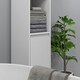 image 8 of HOMCOM Narrow Bathroom Cabinet, Slim Bathroom Cupboard, White White