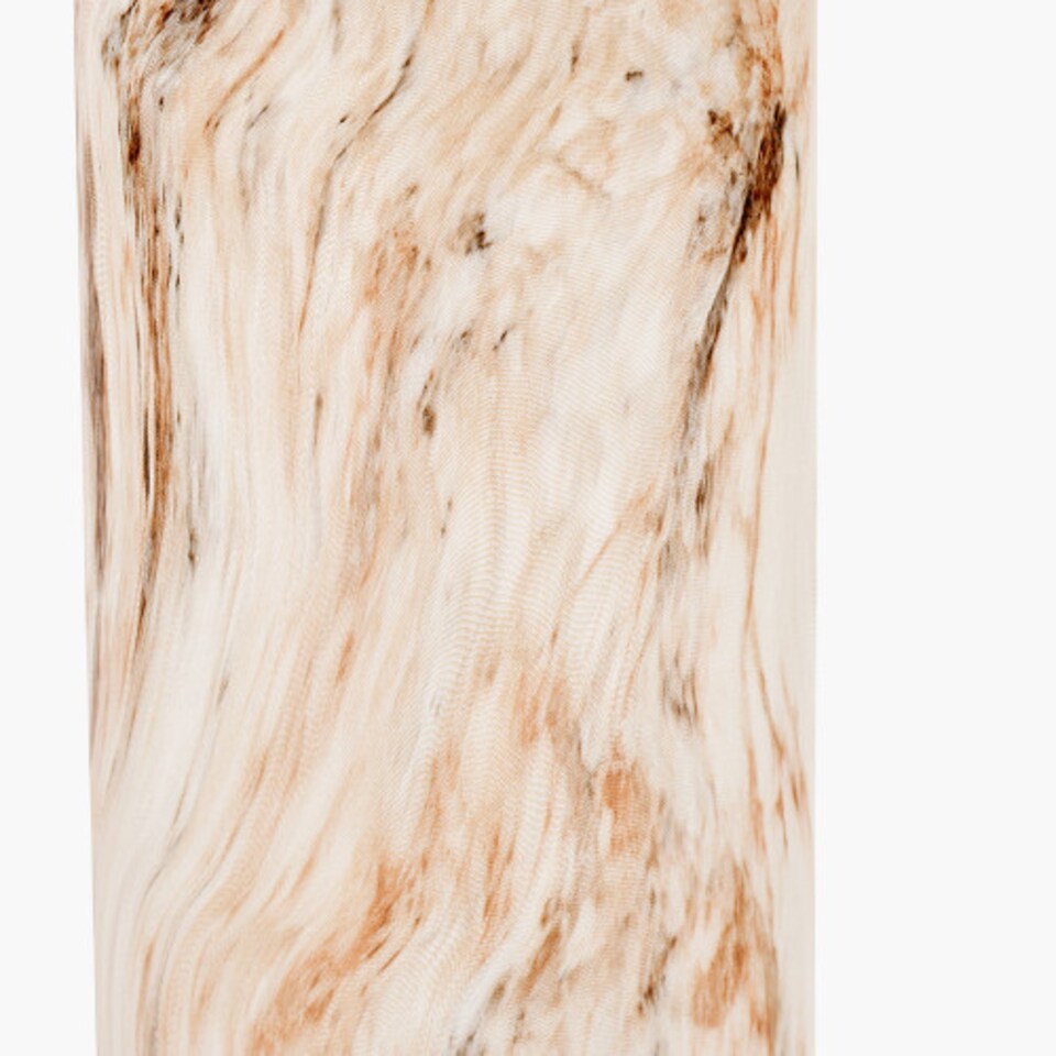image 1 of Cylinder Natural Stone Effect Ceramic Tall Table Lamp | Brown | Natural | 1