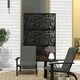 image 8 of Outsunny Decorative Outdoor Divider Privacy Panel with Stand, Bamboo Black 