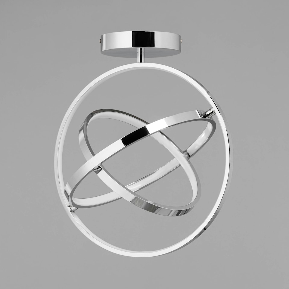 image 1 of BHS Ingel LED Ceiling Light | Silver | Chrome | 1