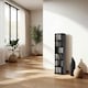 image 9 of CD DVD Storage Tower Media Display Unit Adjustable Shelves Wood Effect 102 CDs or 27 DVDs Black
