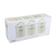 image 3 of Apollo Round Cream Kitchen Storage Canister Set of 3 Airtight Tea Coffee Sugar Containers Farmhouse Style Jars with Lids