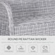 image 3 of Outsunny 4 PCs Outdoor Rattan Sofa Set, Wicker Sectional Sofa Set Mixed Grey
