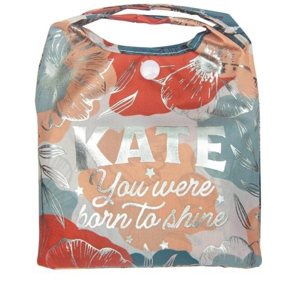 image 1 of History & Heraldry Personalised Sparkle Reusable Foldable Shopper Bag - Kate Multi