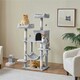 image 2 of Yaheetech 149 cm Multilevel Cat Tree with Plush Perch Light Grey