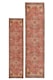image 1 of Gold Coral Distressed Persian Inspired Washable Living Room Area Rug- 60x240cm | Orange