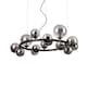 image 1 of Perlage 14 Light Round Globe Pendant Ceiling Light Black