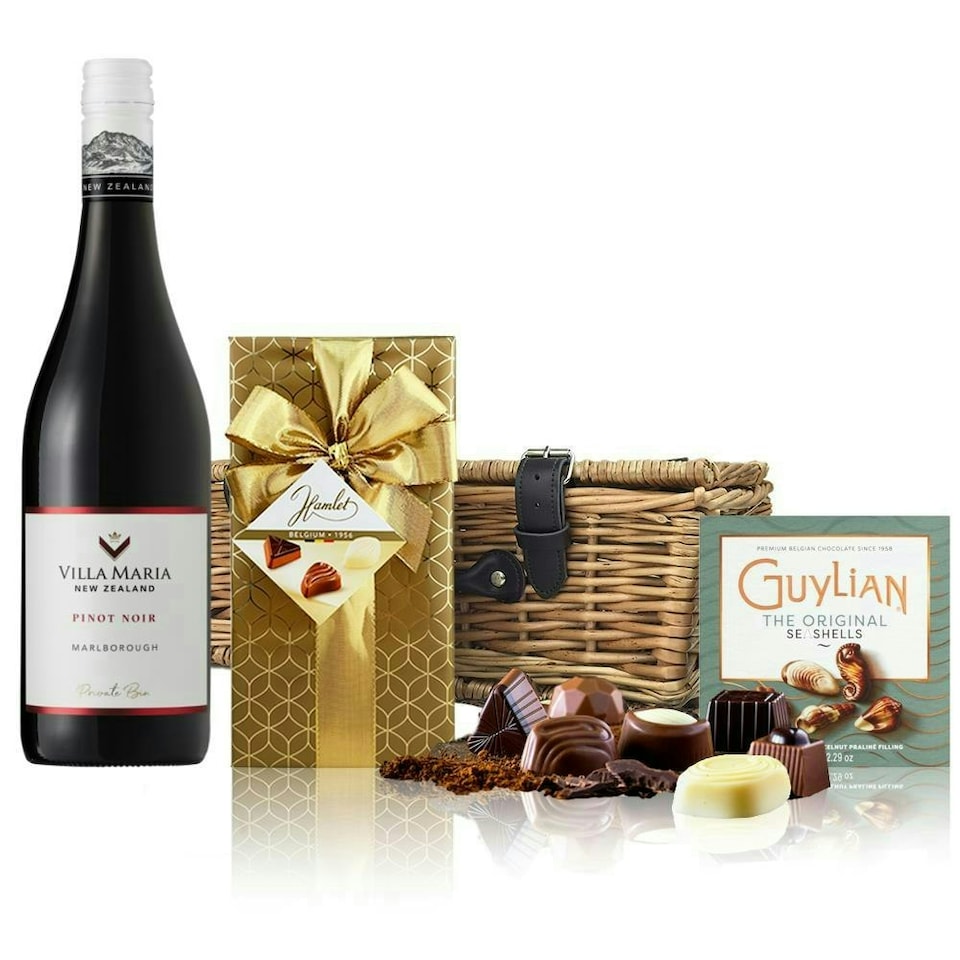 image 1 of Villa Maria Private Bin Pinot Noir Wine and Chocolates Hamper 75cl 13% abv