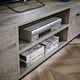 image 7 of TV Unit Media Stand Storage Cabinet Modern Oak Finish Cupboard and Shelf Storage | Grey