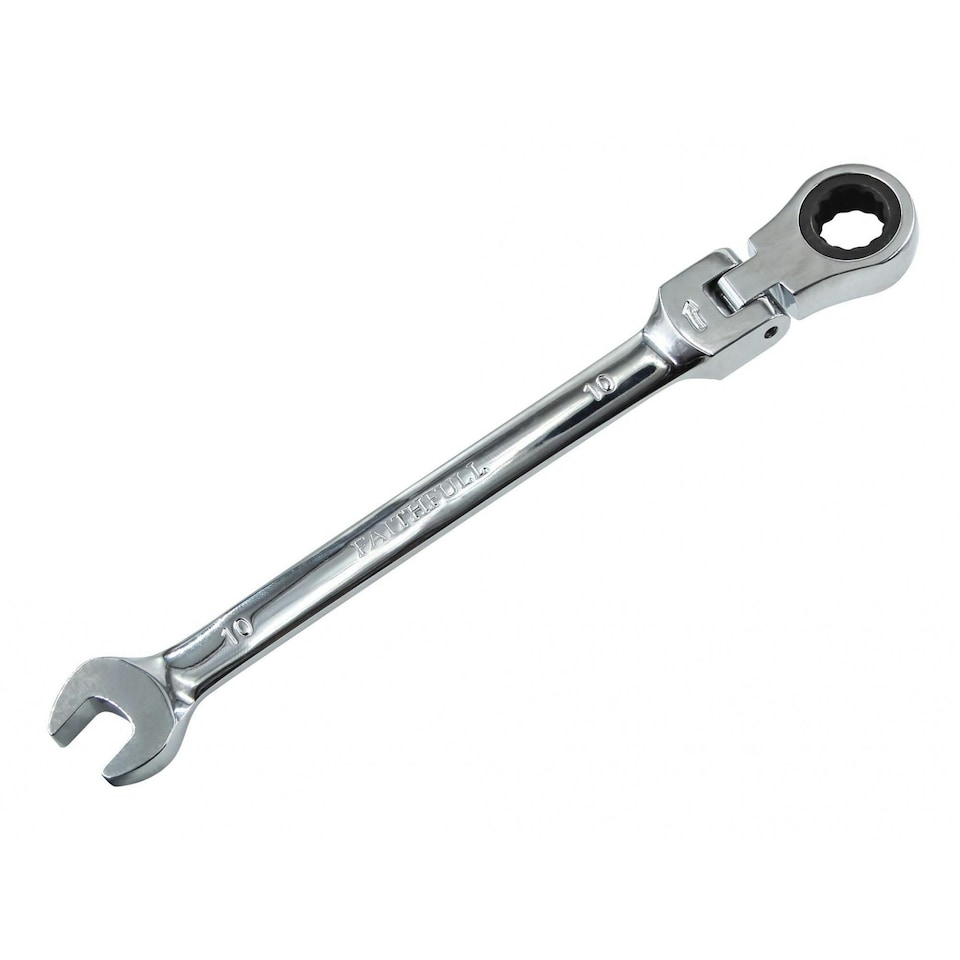 Faithfull Flex Head Ratchet Combination Spanner - Multi Colour - 11mm