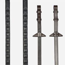 LeMieux Magna Grip Rubber Reins Silver | Cob