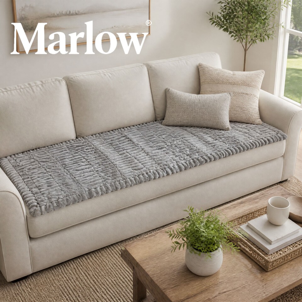 image 1 of Marlow Sofa Cover Corduroy Non Slip Machine Washable