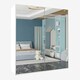 image 1 of Modern 200cm Sliding Mirrored Wardrobe with Drawers & Ample Storage | White, Black, Grey White | White200cm