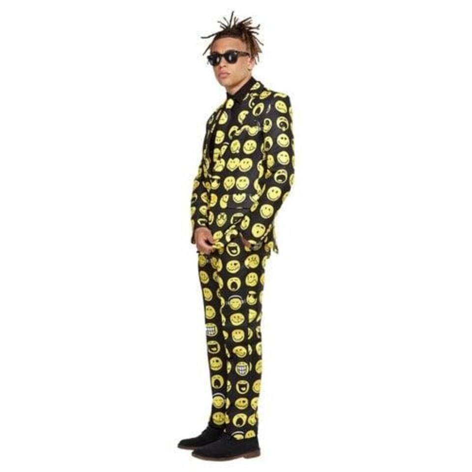 image 1 of Smiley Stand Out Suit Fancy Dress Costume Adult Mens Large Multi | L