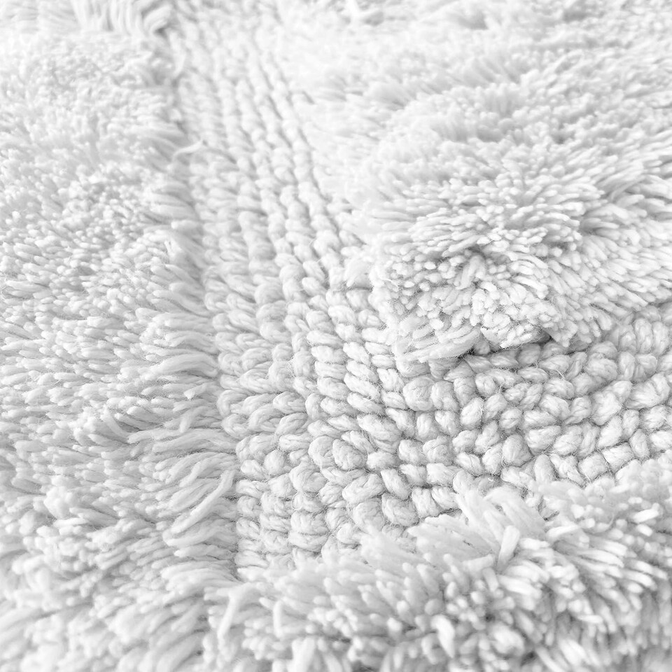image 1 of Marlborough Bamboo Cotton Bath Mat - White