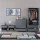 image 2 of Vida Designs Riano 4 Piece Bedroom Set (1 Drawer Bedside Chest, 5 Drawer Chest, 2 Door 2 Drawer Wardrobe), Grey (5)