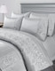 image 2 of Duvet Cover And Pillowcase Set Silver Or Pink Embroided Luxury Design Polyester Bed Linen Silver | Silver | Single