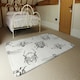 image 3 of Sketch of Scarab Beetle, May bug, Bee and Dragonfly (Rug) White | Large: 140x200cm