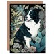 image 1 of Dog Lover Border Collie Pet in Wildflower Field Floral Greeting Card
