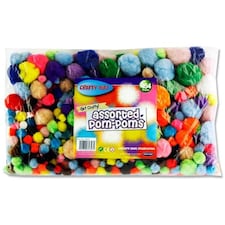 Bag of 454g Assorted Pom Poms by Crafty Bitz