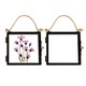 image 1 of Nicola Spring Hanging Metal Photo Frames - 4" x 4" - Black - Pack of 2 - Hanging Picture Frame Display Frame Poster Frame Picture Display Black | S