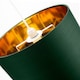 image 4 of Contemporary Green Cotton 10" Table/Pendant Lamp Shade with Shiny Copper Inner | Green | Forest Green | 1