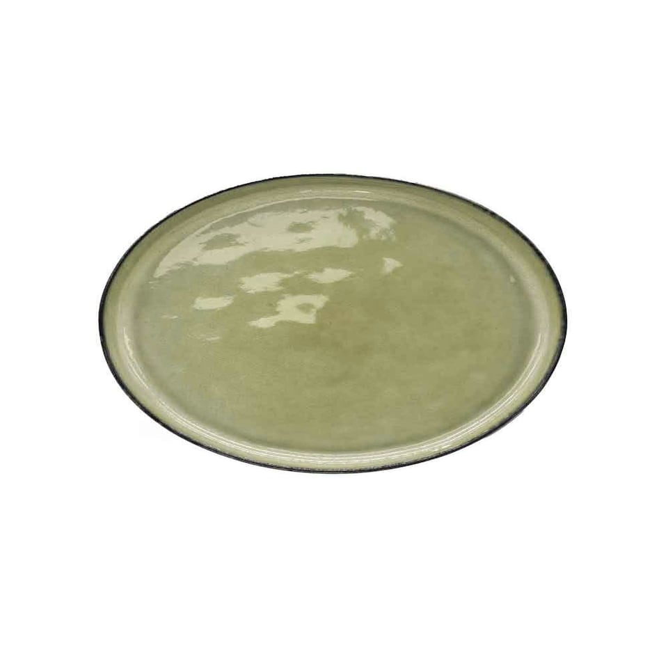 image 1 of Scandi Home Set of Four 20cm Oslo Oatmeal Artisan Glaze Ceramic Side Plates Brown